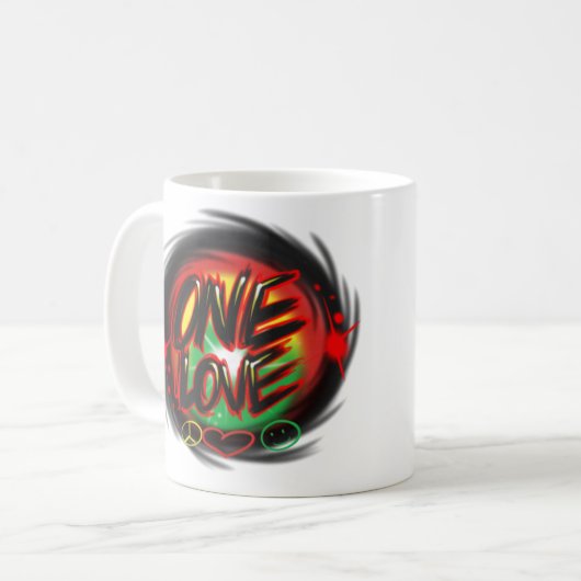 EINE LIEBE KAFFEE CUP KAFFEETASSE (Vorderseite Links)