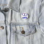 Eine Liebe Kunstmuster blauer Hauch von lila Button (Beispiel)