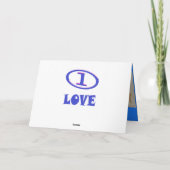 Eine Liebe Kunstmuster blauer Hauch von lila Karte (Rückseite)