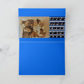 Eine Liebe Kunstmuster blauer Hauch von lila Karte (Innenseite)