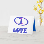 Eine Liebe Kunstmuster blauer Hauch von lila Karte (Gelbe Blume)