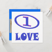 Eine Liebe Kunstmuster blauer Hauch von lila Karte (Vorderseite/Rückseite Beispiel)