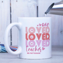 Eine Liebe Lehrer Rosa Moderner Personalisierter N Kaffeetasse