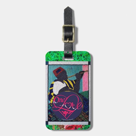 Eine Liebe & LIVE LIEBE LAUGH Gepäckmarke Gepäckanhänger (Vorderseite vertikal)