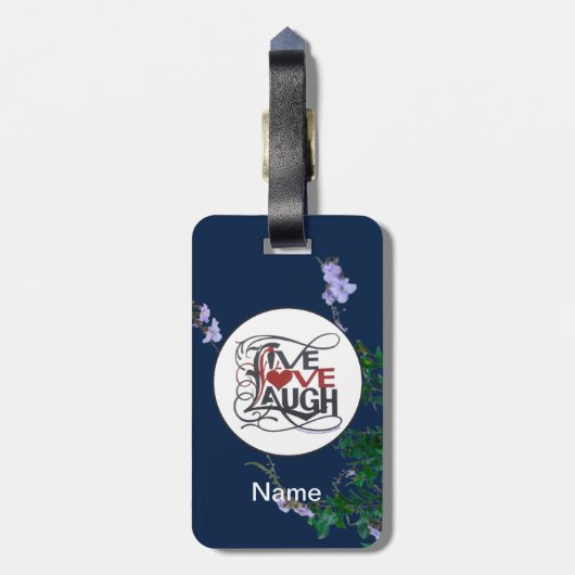 Eine Liebe & LIVE LIEBE LAUGH Gepäckmarke Gepäckanhänger (Rückseite vertikal)