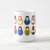 Eine Liebe Matroyshka internationale Kaffeetasse (Mittel)