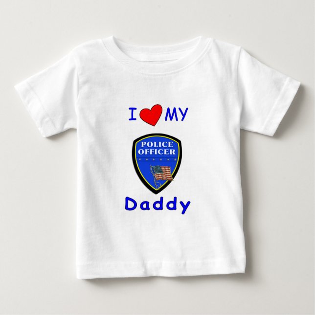 Eine Liebe mein Polizei-Vati Baby T-shirt (Vorderseite)