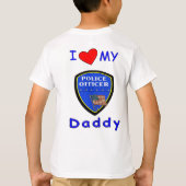 Eine Liebe mein Polizei-Vati T-Shirt (Rückseite)