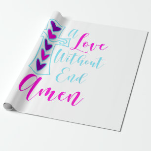 Eine Liebe ohne Ende Amen Jesus Inspirierte Zitat Geschenkpapier