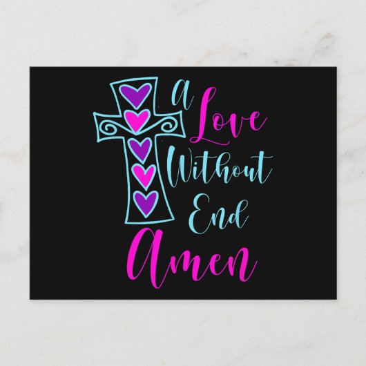 Eine Liebe ohne Ende Amen Jesus Inspirierte Zitat Postkarte (Vorderseite)