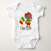Eine Liebe Rasta Baby Afroamerikaner Baby Strampler (Vorderseite)