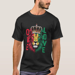 Eine Liebe Rasta Löwe jamaikanischer Stolz Reggae T-Shirt