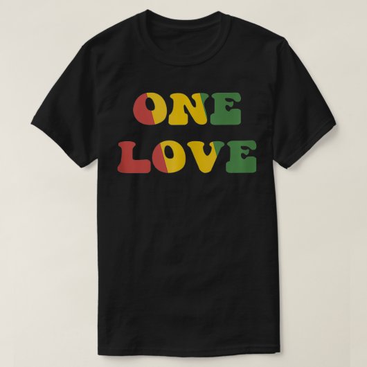 Eine Liebe Rasta Rastafari Reggae Music Roots Jama T-Shirt (Design vorne)