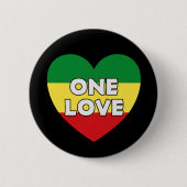 Eine Liebe Rasta Reggae Button (Vorderseite)