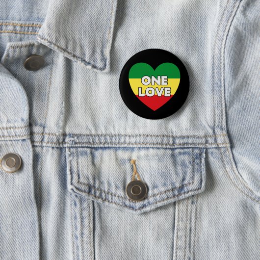 Eine Liebe Rasta Reggae Button (Beispiel)