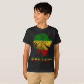 Eine Liebe Rasta Reggae Lion von Judah Rastafari R T-Shirt (Vorne ganz)