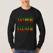 Eine Liebe Rasta Reggae Music Hippie Peace Rastafa T-Shirt (Vorderseite)