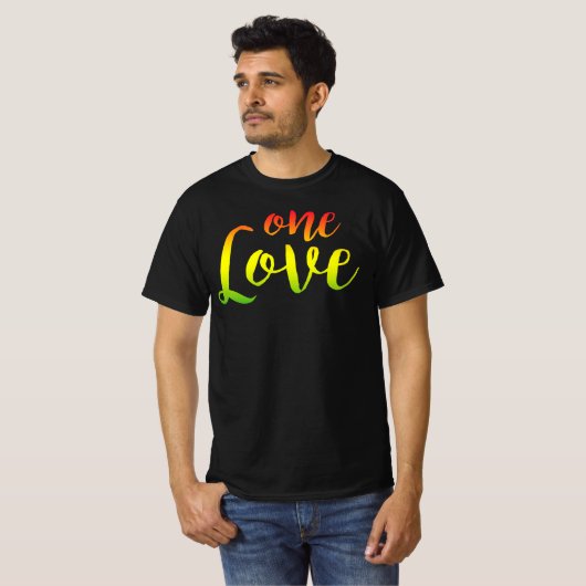 Eine Liebe Rasta Reggae Roots Kleidung T-Shirt (Vorne ganz)