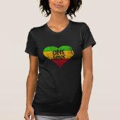 Eine Liebe Rastafari T - Shirt Jamaica Retro Vinta (Vorderseite)