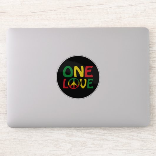 Eine Liebe, Reggae-Design Aufkleber (Computer)