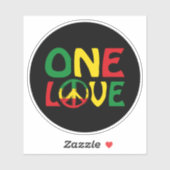 Eine Liebe, Reggae-Design Aufkleber (Blatt)