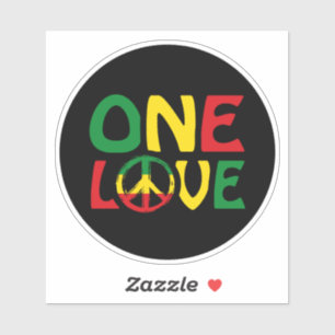 Eine Liebe, Reggae-Design Aufkleber