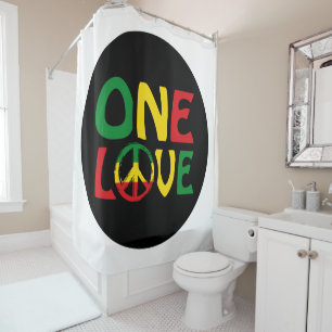 Eine Liebe, Reggae-Design Duschvorhang