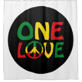 Eine Liebe, Reggae-Design Duschvorhang (Vorderseite)