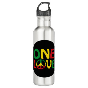 Eine Liebe, Reggae-Design Edelstahlflasche