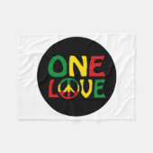 Eine Liebe, Reggae-Design Fleecedecke (Vorderseite (Horizontal))