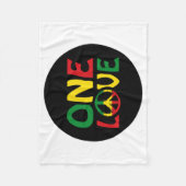 Eine Liebe, Reggae-Design Fleecedecke (Vorderseite)