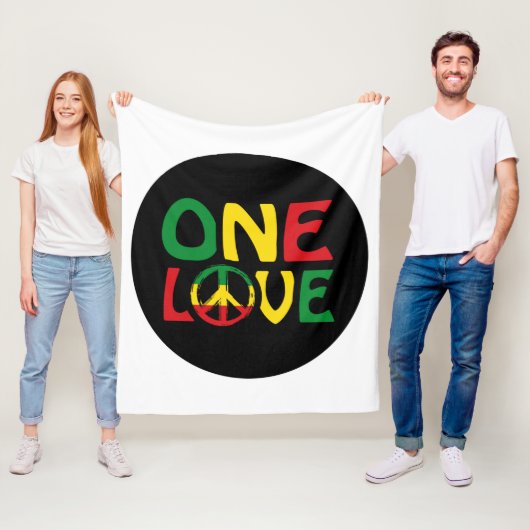 Eine Liebe, Reggae-Design Fleecedecke (Beispiel)