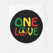Eine Liebe, Reggae-Design Fleecedecke (Vorderseite)