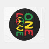 Eine Liebe, Reggae-Design Fleecedecke (Vorderseite (Horizontal))