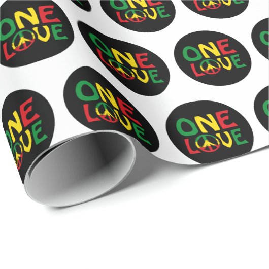 Eine Liebe, Reggae-Design Geschenkpapier (Rolleneckpunkt)
