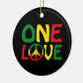Eine Liebe, Reggae-Design Keramik Ornament (Links)