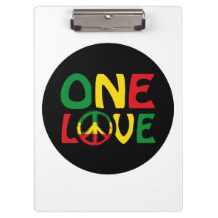 Eine Liebe, Reggae-Design Klemmbrett