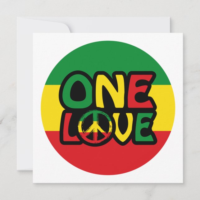 Eine Liebe, Reggae-Design mit Reggaefarben (Vorderseite)