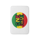 Eine Liebe, Reggae-Design mit Reggaefarben Badematte (Vorderseite Vertikal)