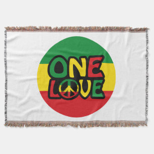 Eine Liebe, Reggae-Design mit Reggaefarben Decke