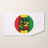 Eine Liebe, Reggae-Design mit Reggaefarben Handtuch (Handtuch)