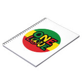 Eine Liebe, Reggae-Design mit Reggaefarben Notizblock (Linke Seite)