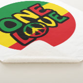 Eine Liebe, Reggae-Design mit Reggaefarben Sherpadecke (3/4)