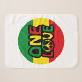 Eine Liebe, Reggae-Design mit Reggaefarben Sherpadecke (Vorderseite (Horizontal))