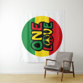 Eine Liebe, Reggae-Design mit Reggaefarben Wandteppich (Beispiel)