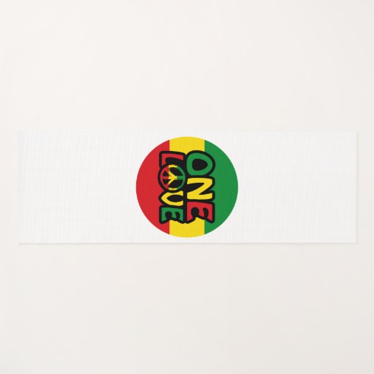 Eine Liebe, Reggae-Design mit Reggaefarben Yogamatte (Vorderseite (Horizontal))