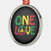 Eine Liebe, Reggae-Design Ornament Aus Metall (Links)