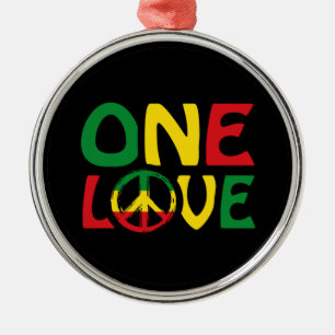 Eine Liebe, Reggae-Design Ornament Aus Metall