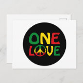 Eine Liebe, Reggae-Design Postkarte (Vorne/Hinten)