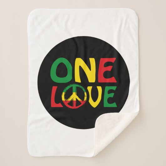 Eine Liebe, Reggae-Design Sherpadecke (Vorderseite)
